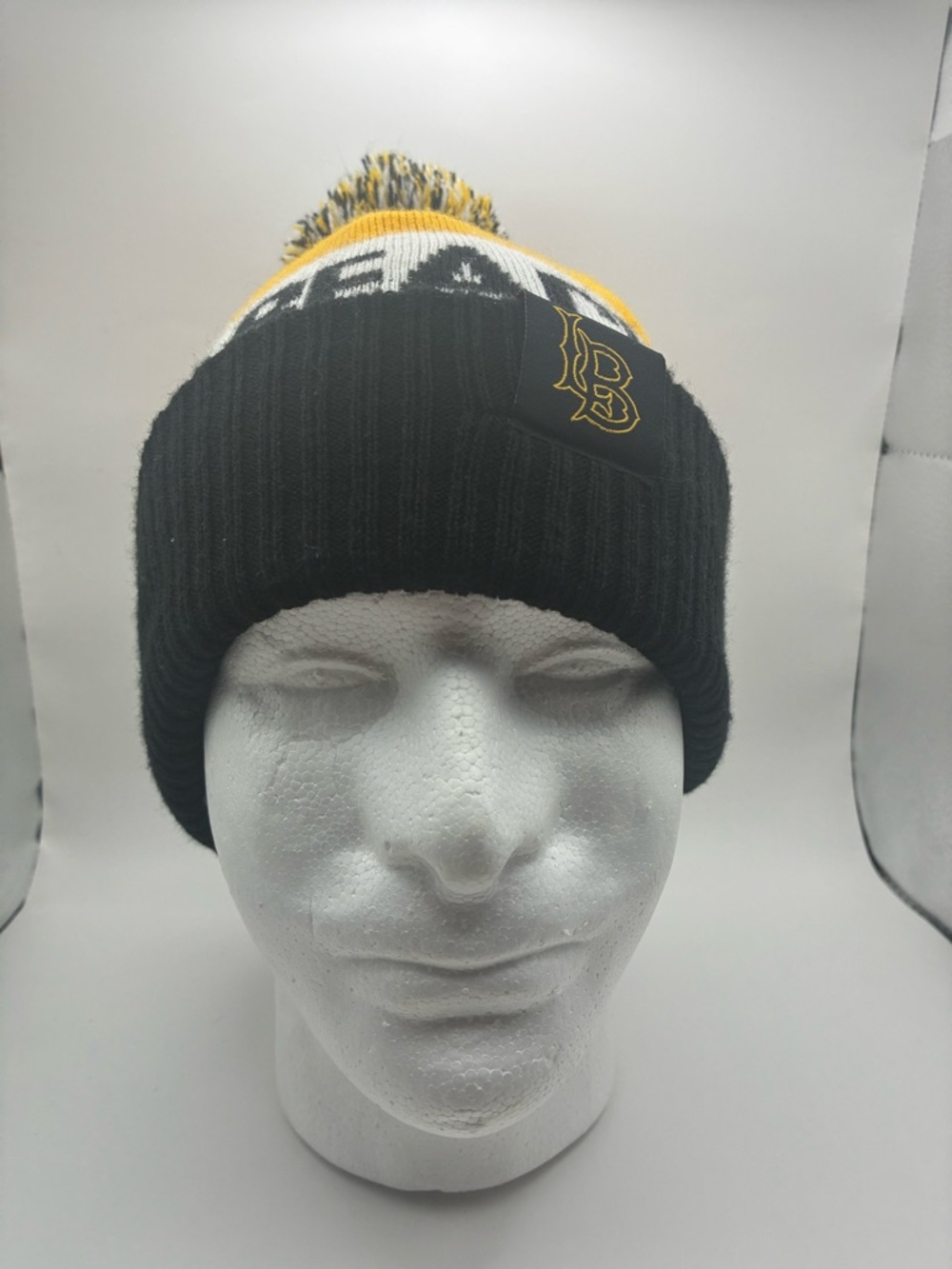 Nike Black and Yellow Pom Beanie
